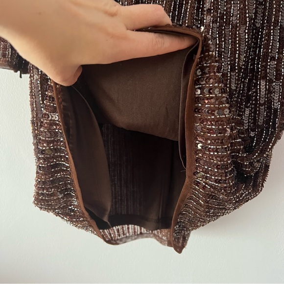 NWT Mac Duggal 93625 Long Sleeve Sequin Mini Dress - Picture 6 of 17